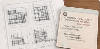 Drawings and documents for a building permit (sample image)