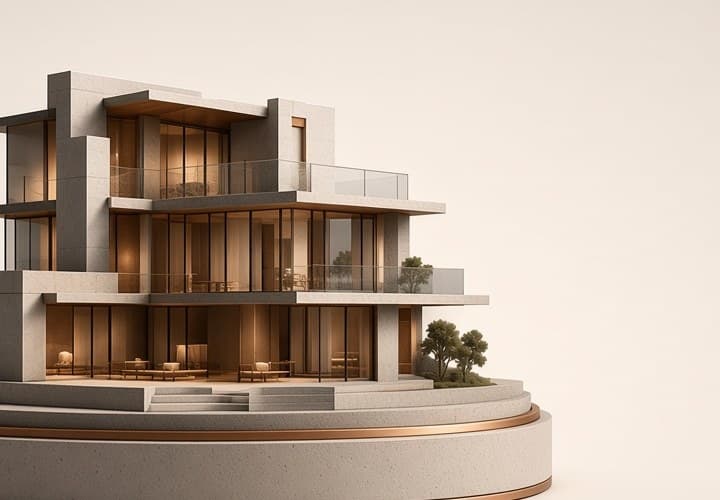 Scale model of a house foundation (sample image)